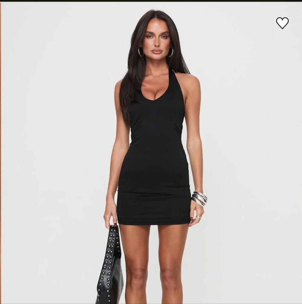 Brand New Princess Polly Stilgar Mini Dress Black Halter Top - NWT Size 8 - Picture 2 of 9